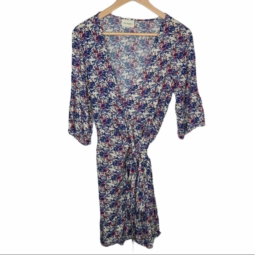4OUR Dreamer Womens Floral Wrap Dress 8/ 10?
